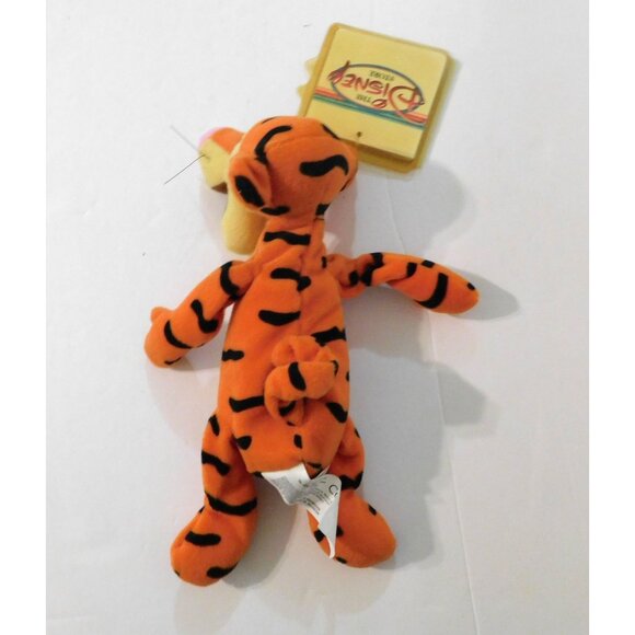 Disney Store Tigger Mini Bean Bag Plush 9" Stripey Fun Orange Yellow - Picture 5 of 8